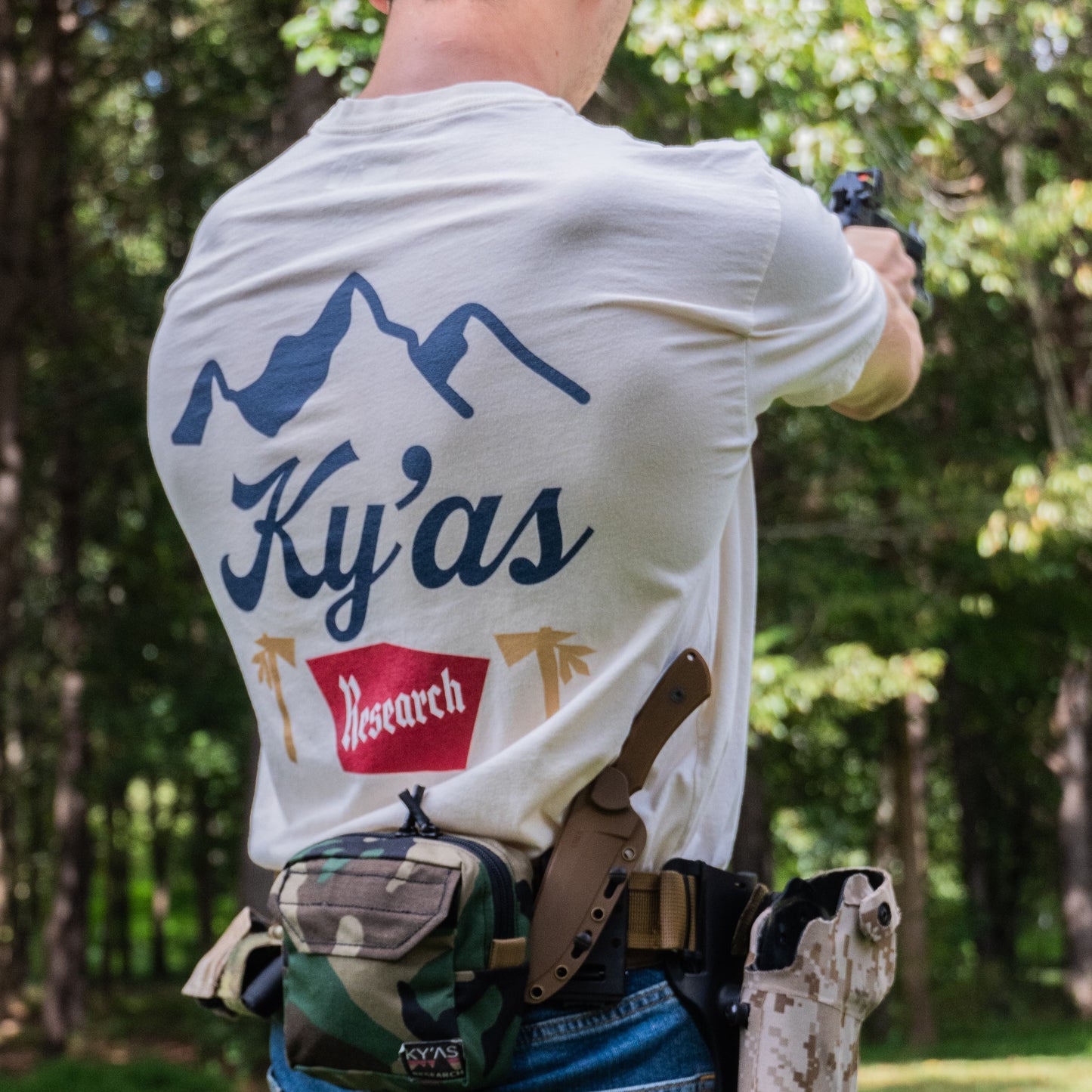 KY'AS Research "Yellow Jacket" Tee Natural